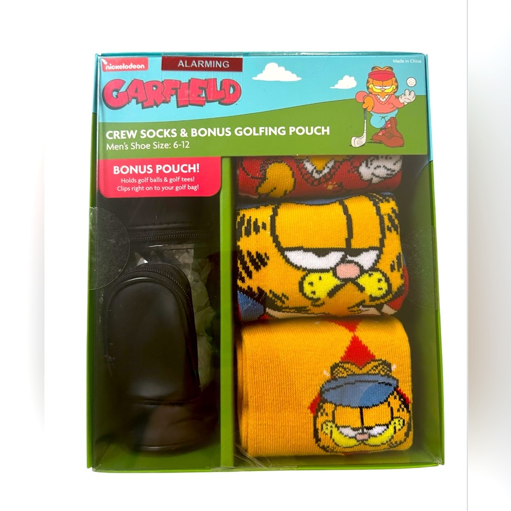 Garfield Men’s Golf Socks & Pouch Giftset